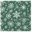 Pl Serwetki Chrustmas Snowflakes Green