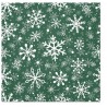 Pl Serwetki Chrustmas Snowflakes Green