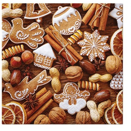 Pl Serwetki Rustic Gingerbread